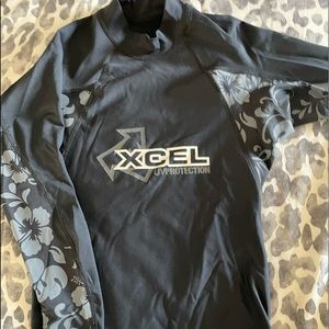 Boys swim surf rash guard shirts.